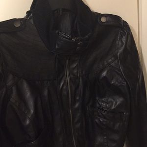 Faux Leather Moto Jacket